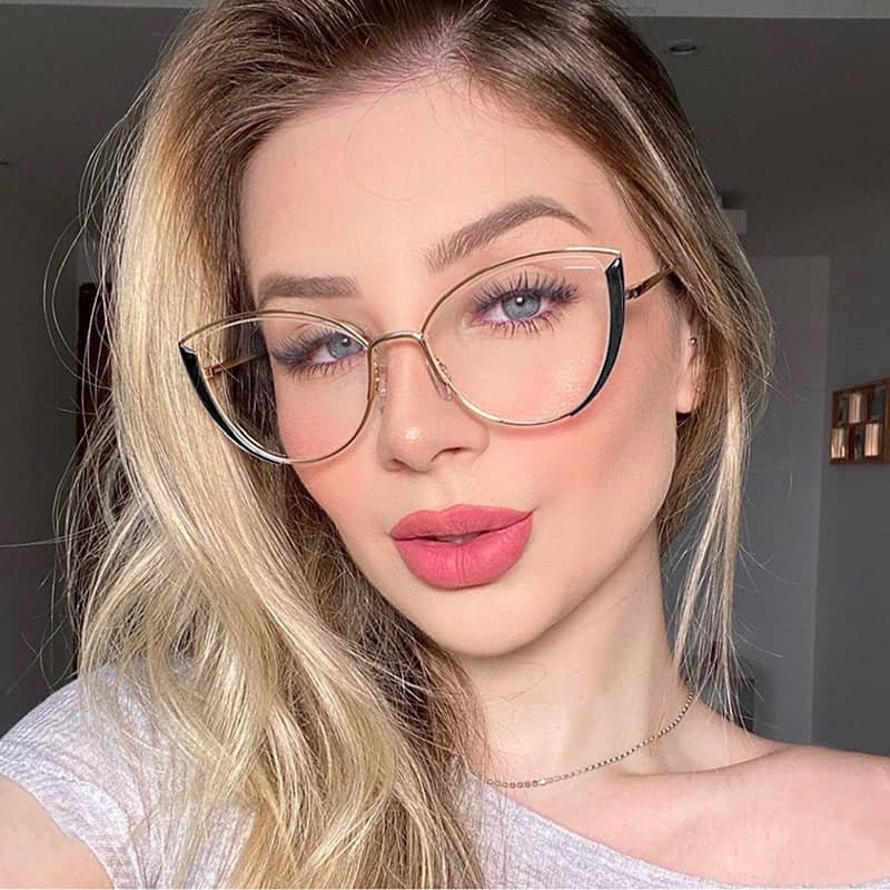 Montura de gafas agatadas para mujer