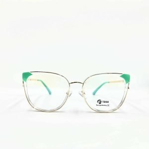 gafas tranparente con verde mujer