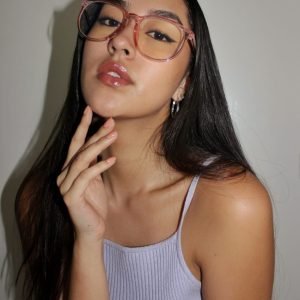 Montura de gafas de Mujer Rosadas Grandes