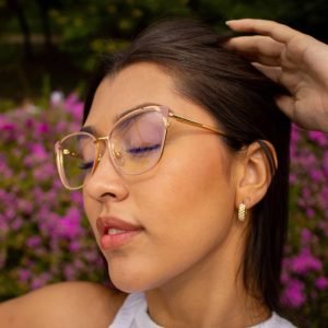 Monturas Femeninas en Lila con Dorado