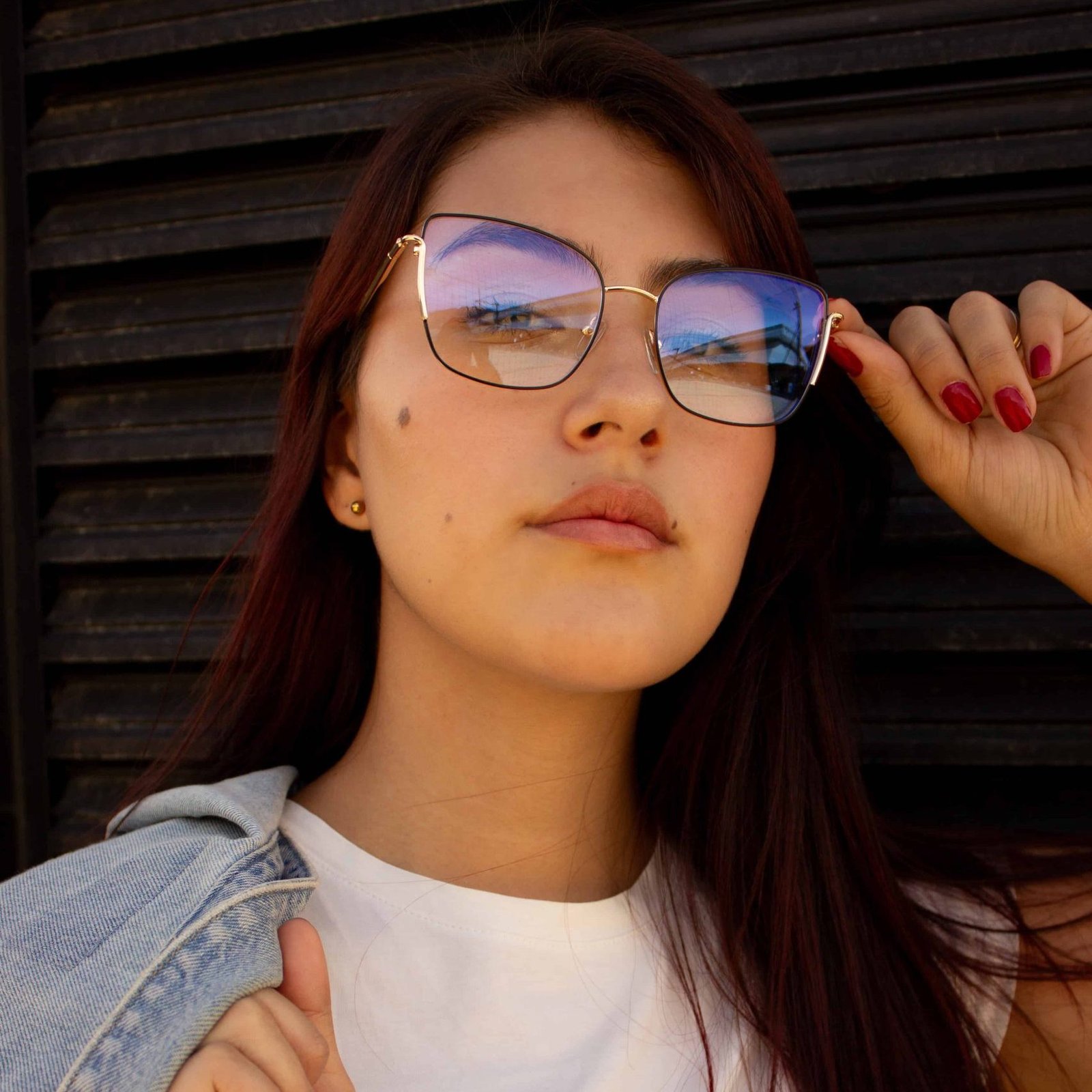 Gafas ojo de gato negras para mujer