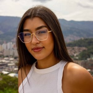 Montura de Gafas de Mujer Blanca