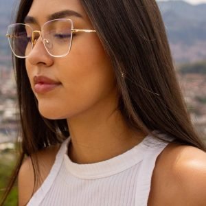 Montura de Gafas de Mujer Blanca