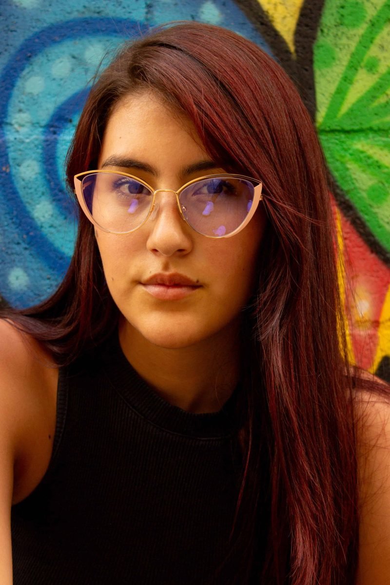 Marco de gafas de mujer agatadas