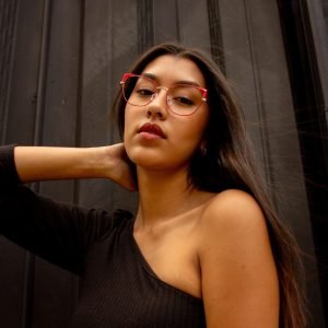 Montura de Gafas Rojas