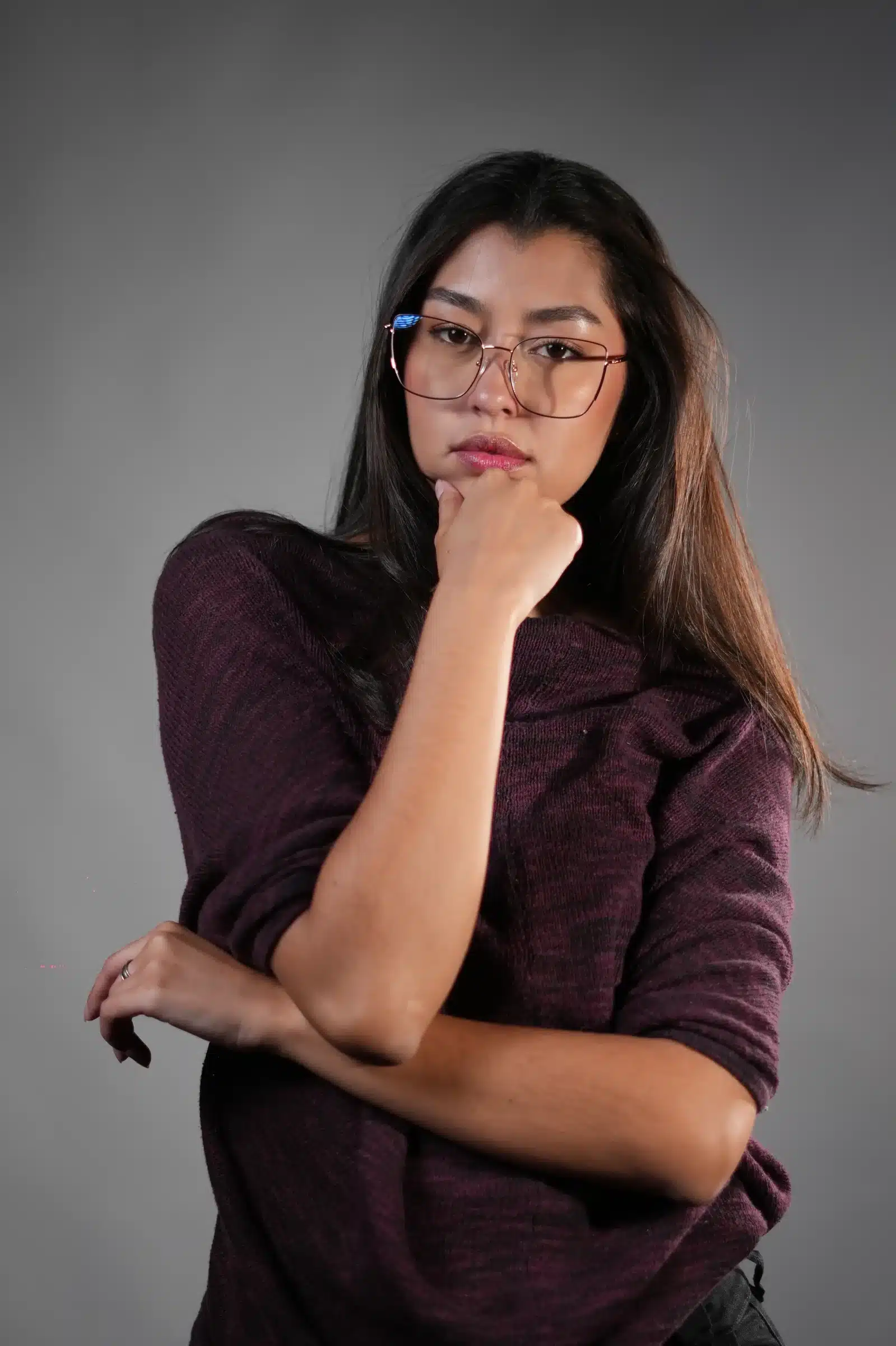 Gafas cuadradas para mujer oro rosa