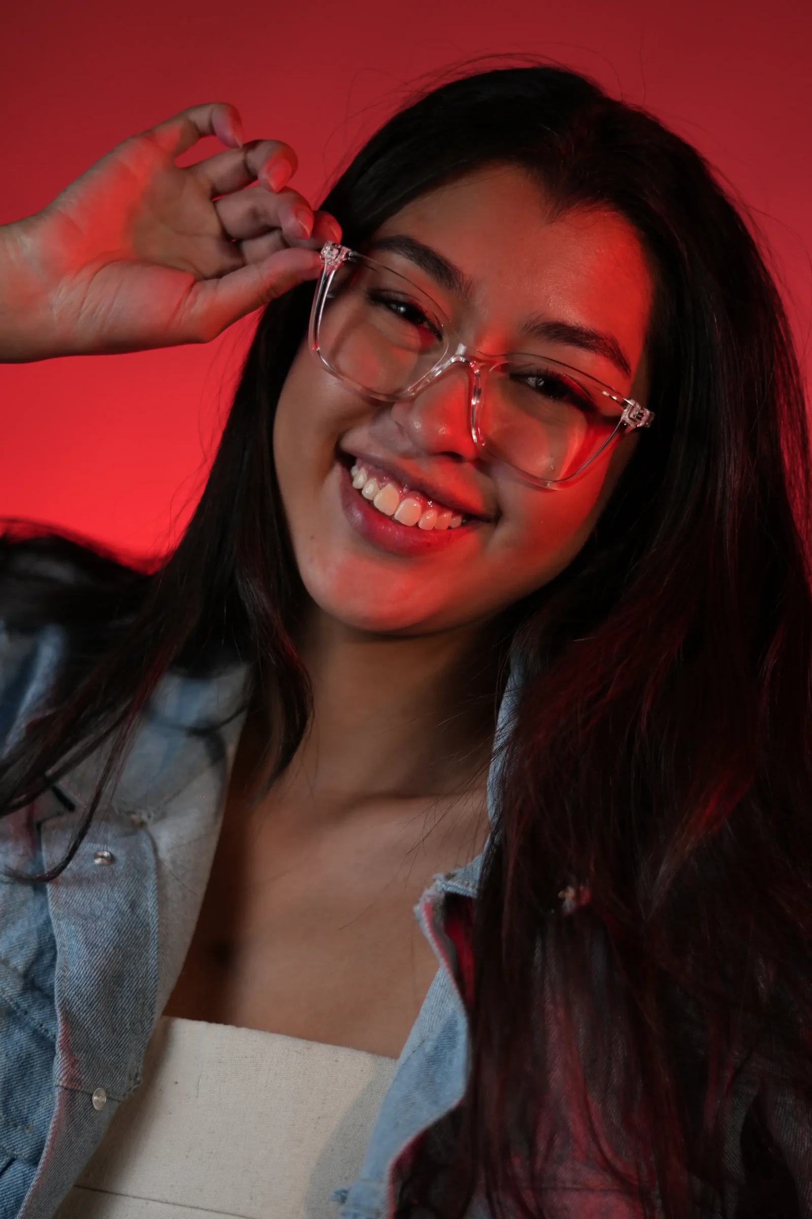 Gafas cuadradas para mujer transparente