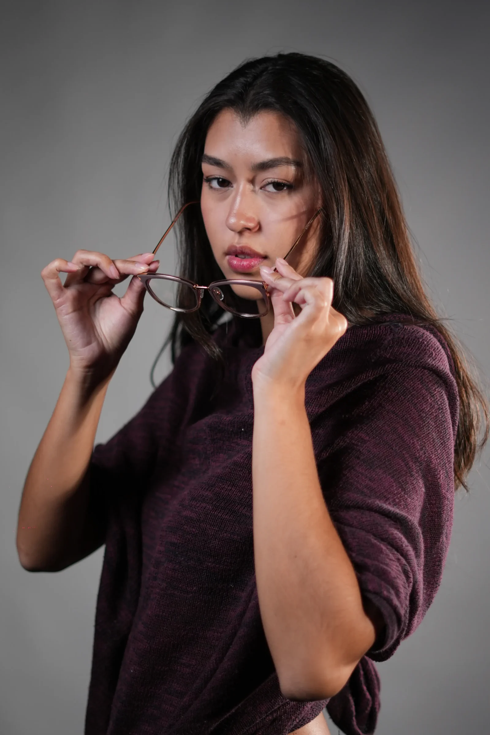 Gafas de gato malva para mujer