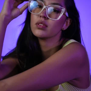 Gafas ojo de gato para mujer en acetato transparente – Ref. 97686