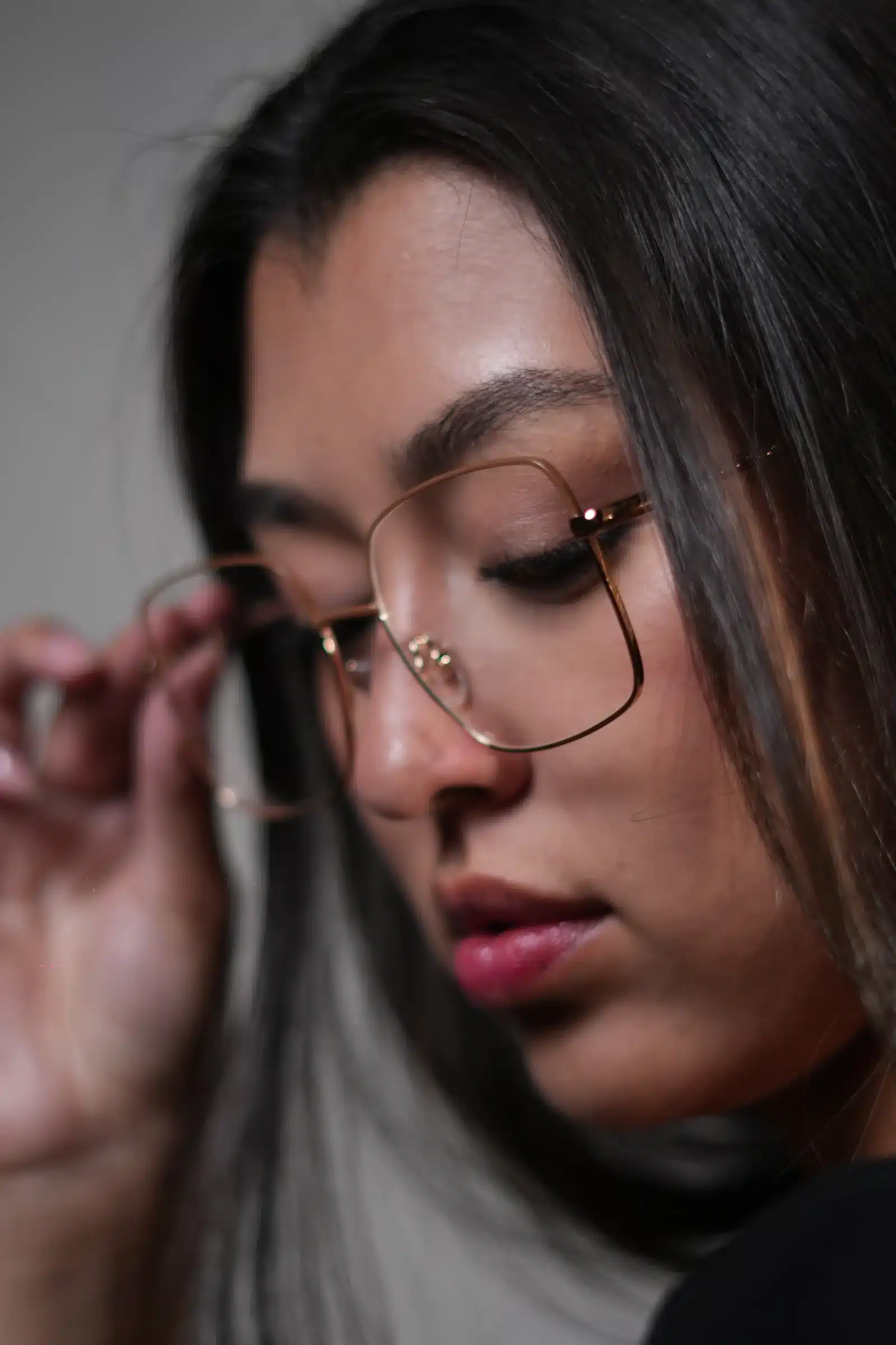 Gafas de moda para mujer cuadradas oro rosa estilo elegante