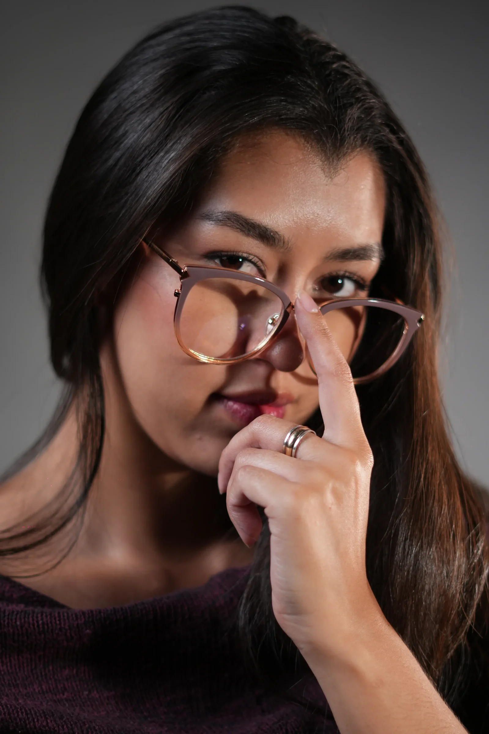 Gafas de moda para mujer ojo de gato malva