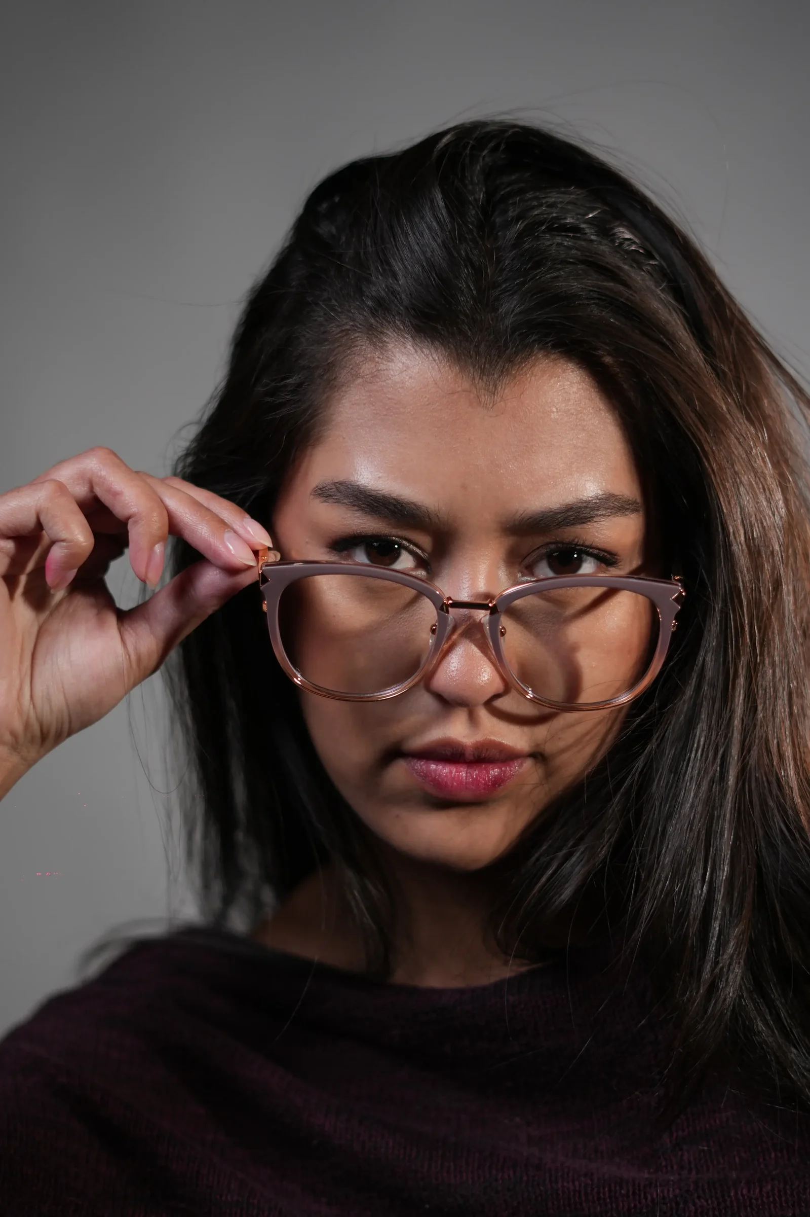 Gafas formuladas ojo de gato malva para mujer