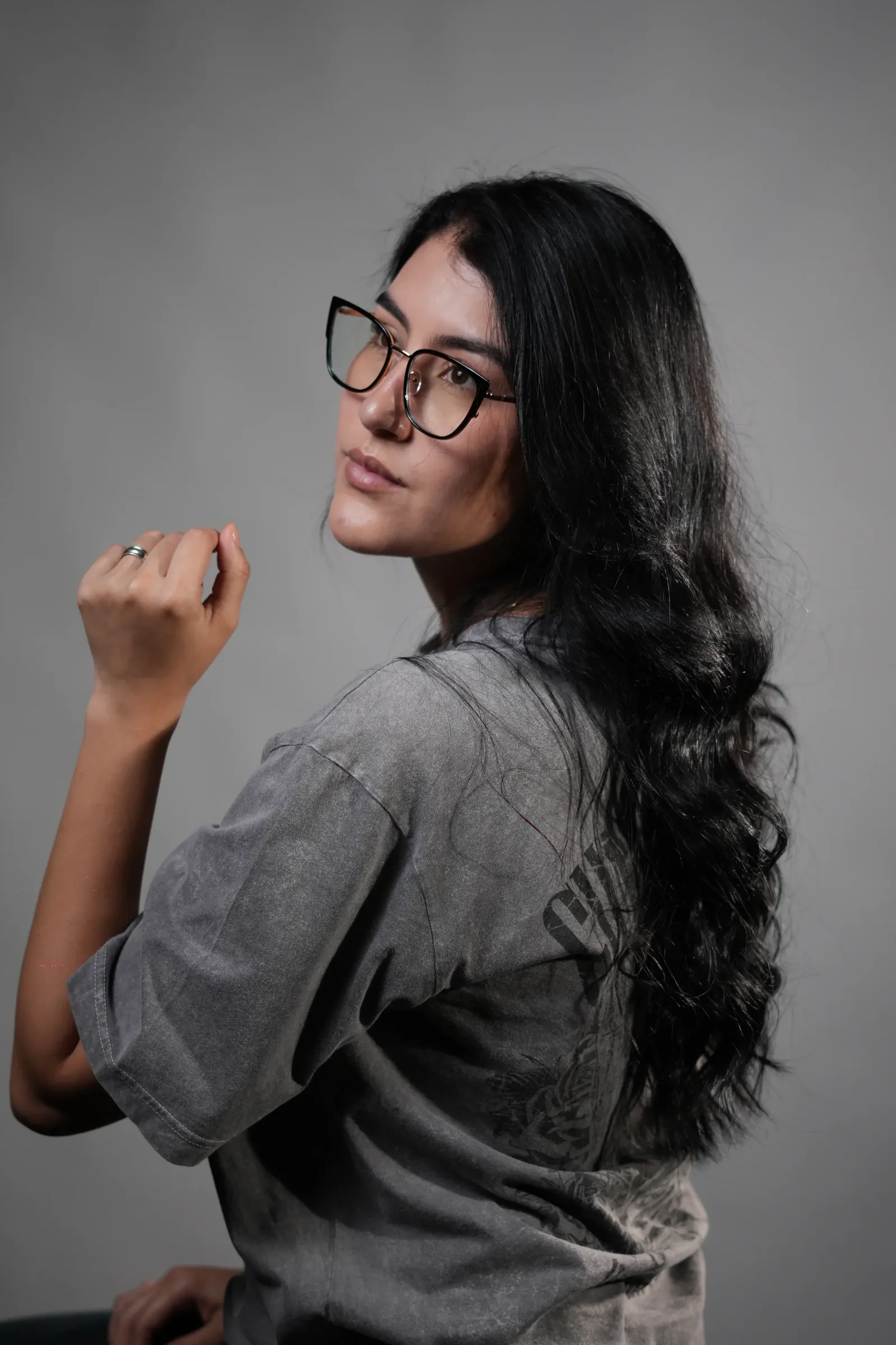 Gafas ojo de gato para mujer negro y dorado
