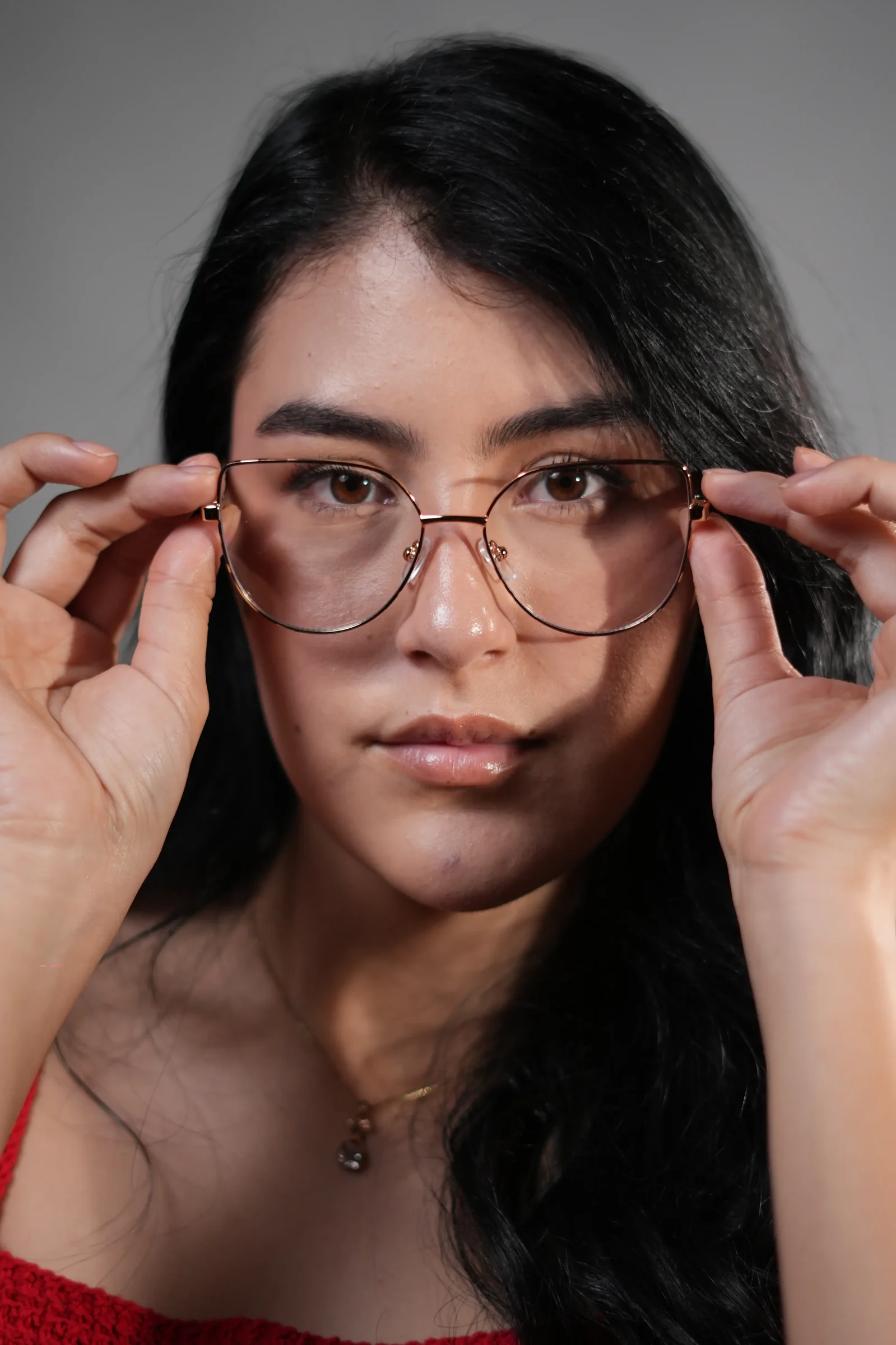Gafas ojo de gato para mujer oro rosa y dorado