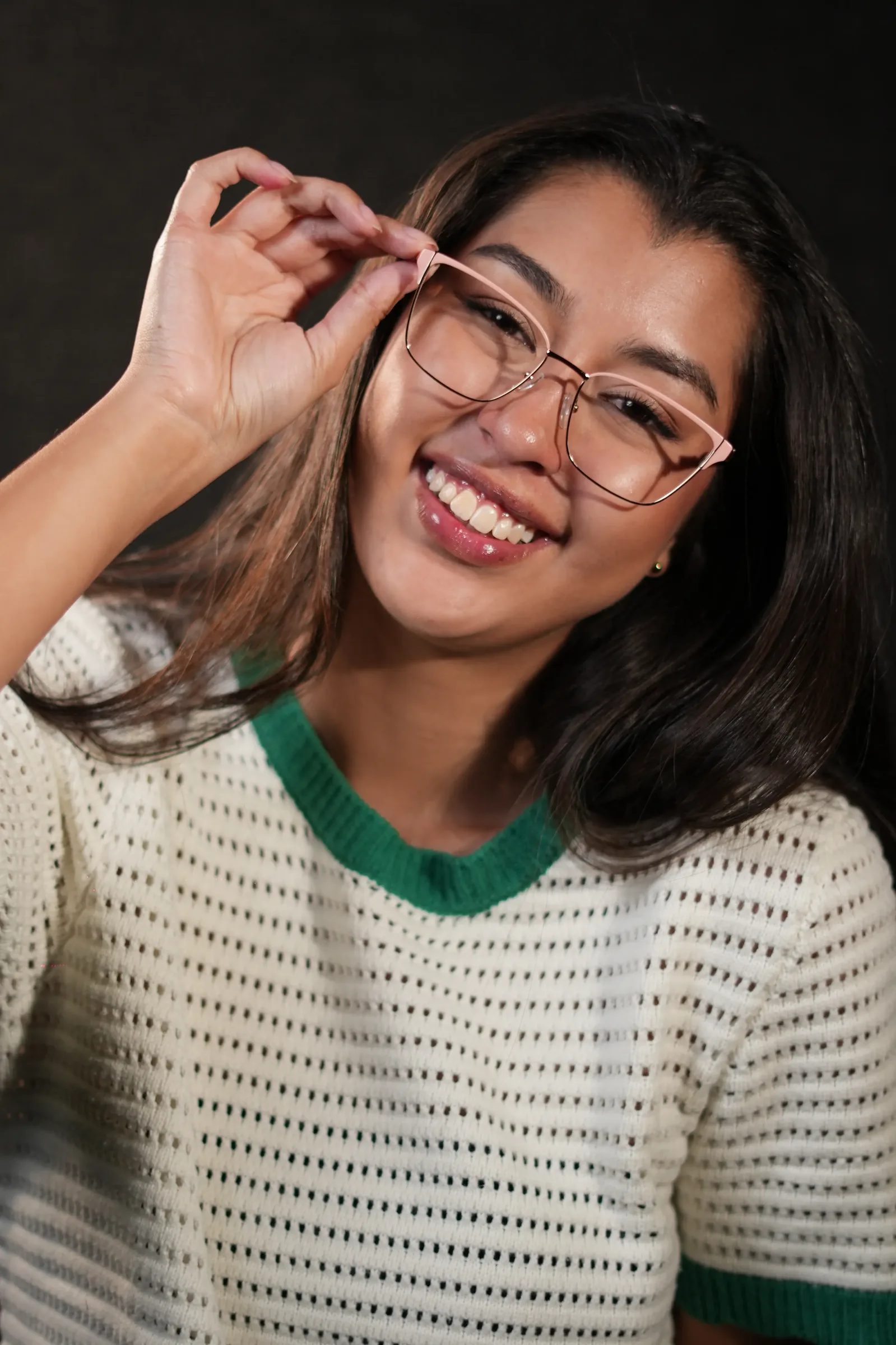 Gafas ojo de gato para mujer rosado y dorado