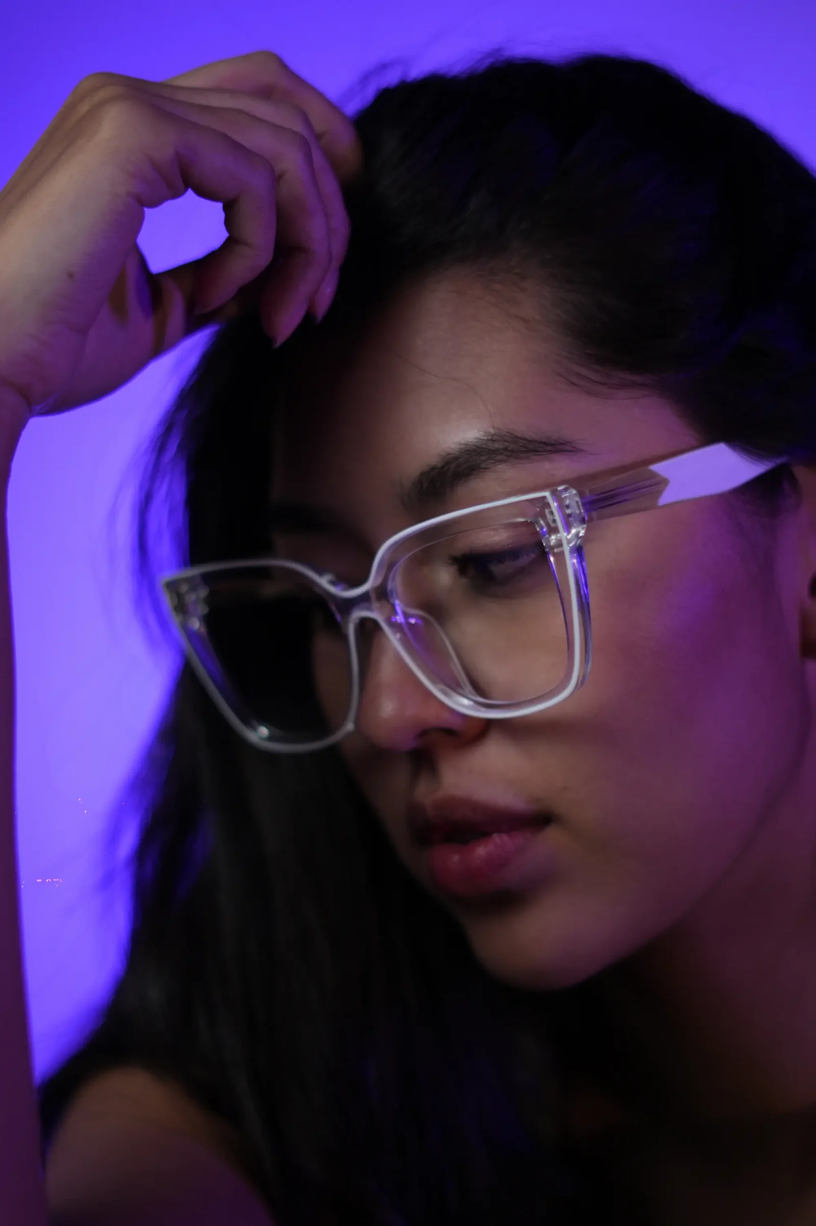Gafas ojo de gato para mujer transparente