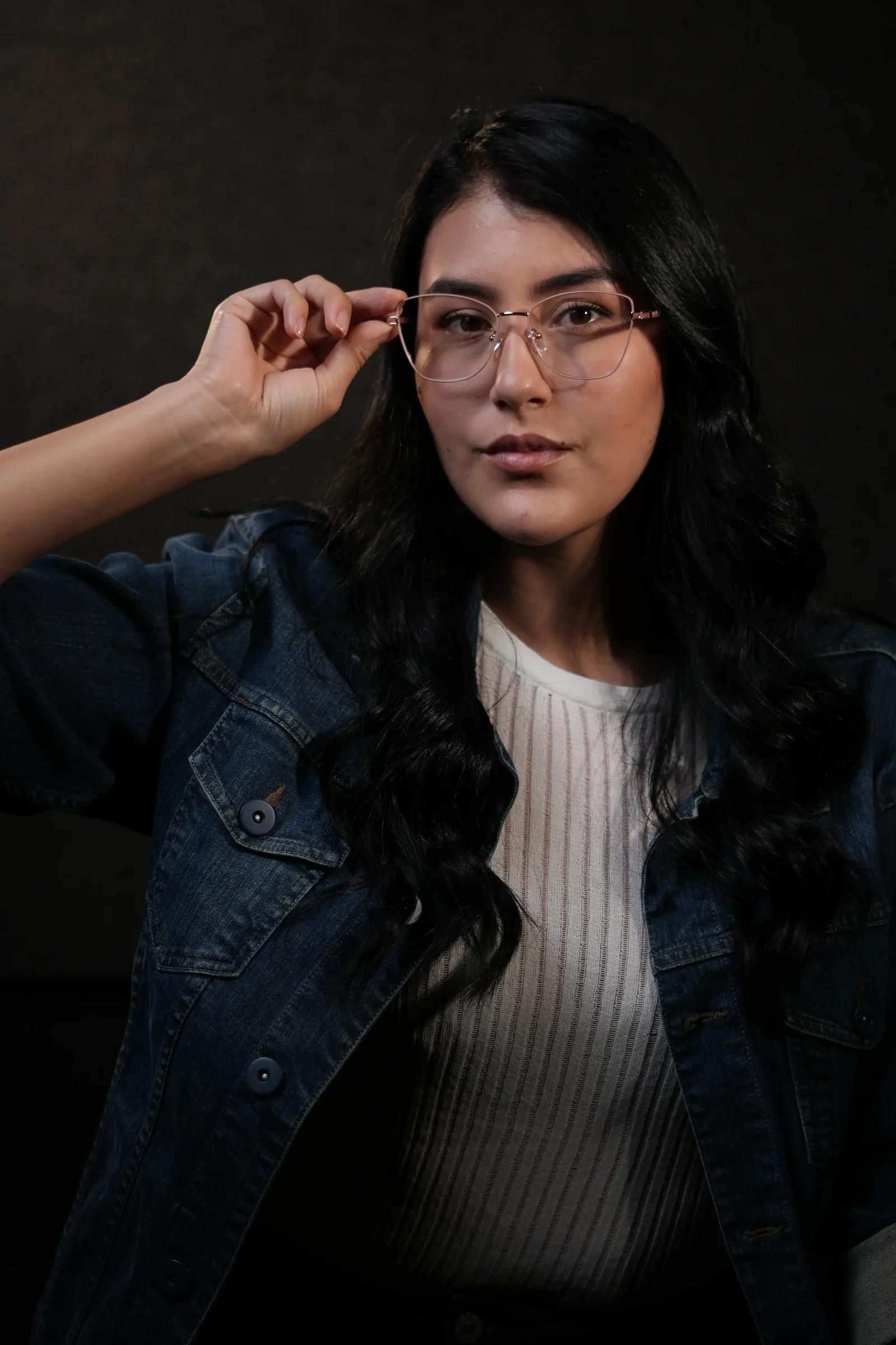 Gafas tipo gato oro rosa de moda