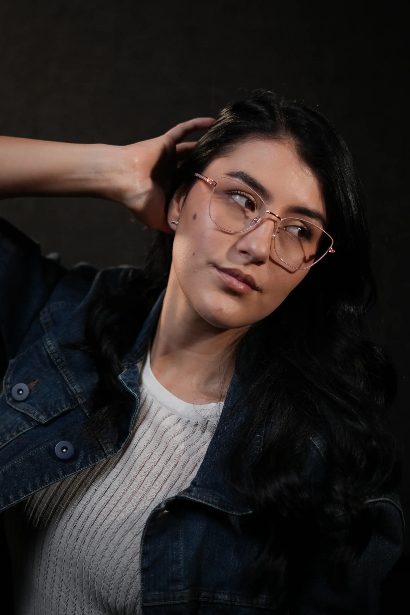 Lentes de gato para mujer oro rosa