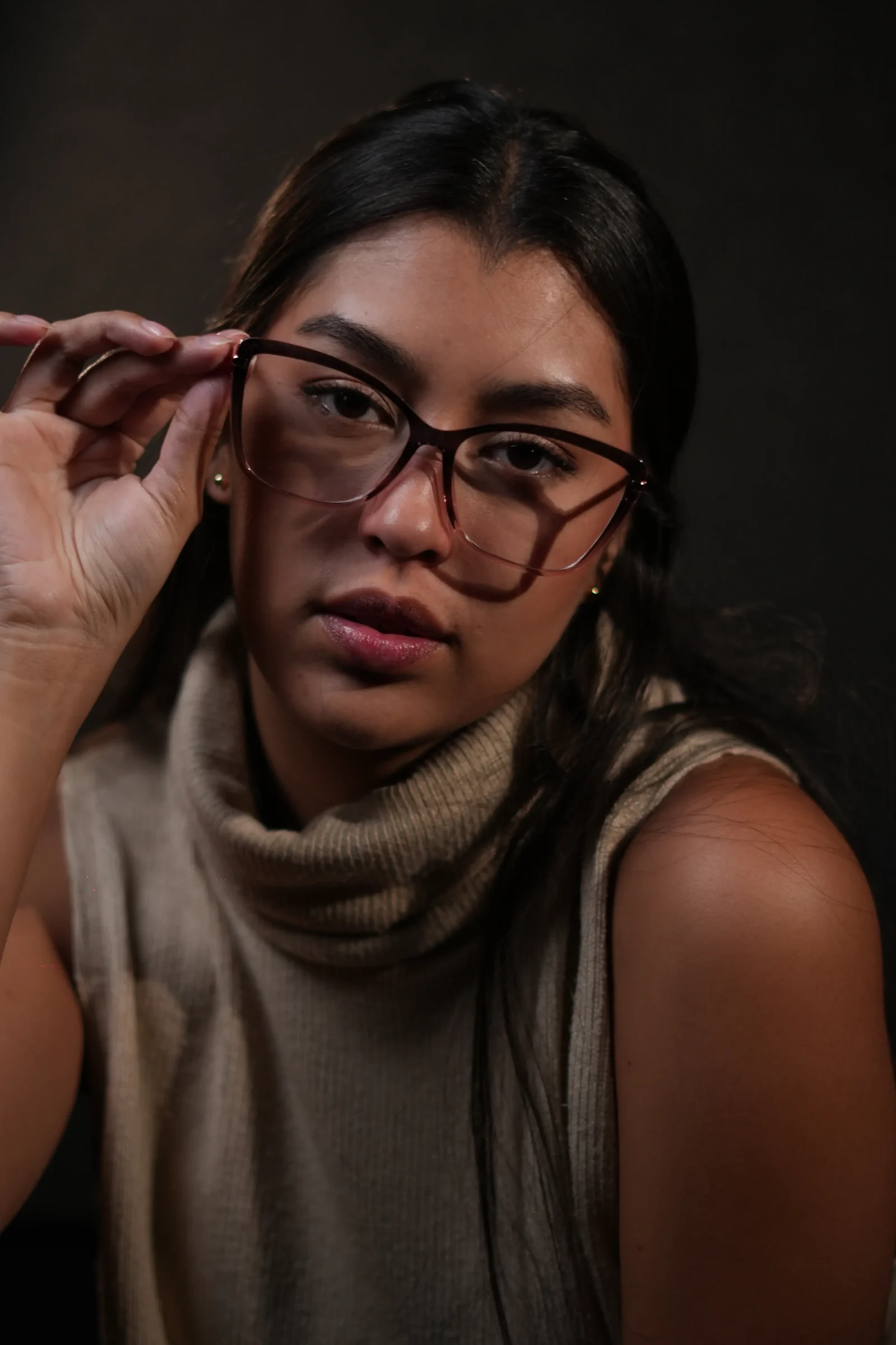 Lentes ojo de gato para mujer negro degradado rosado