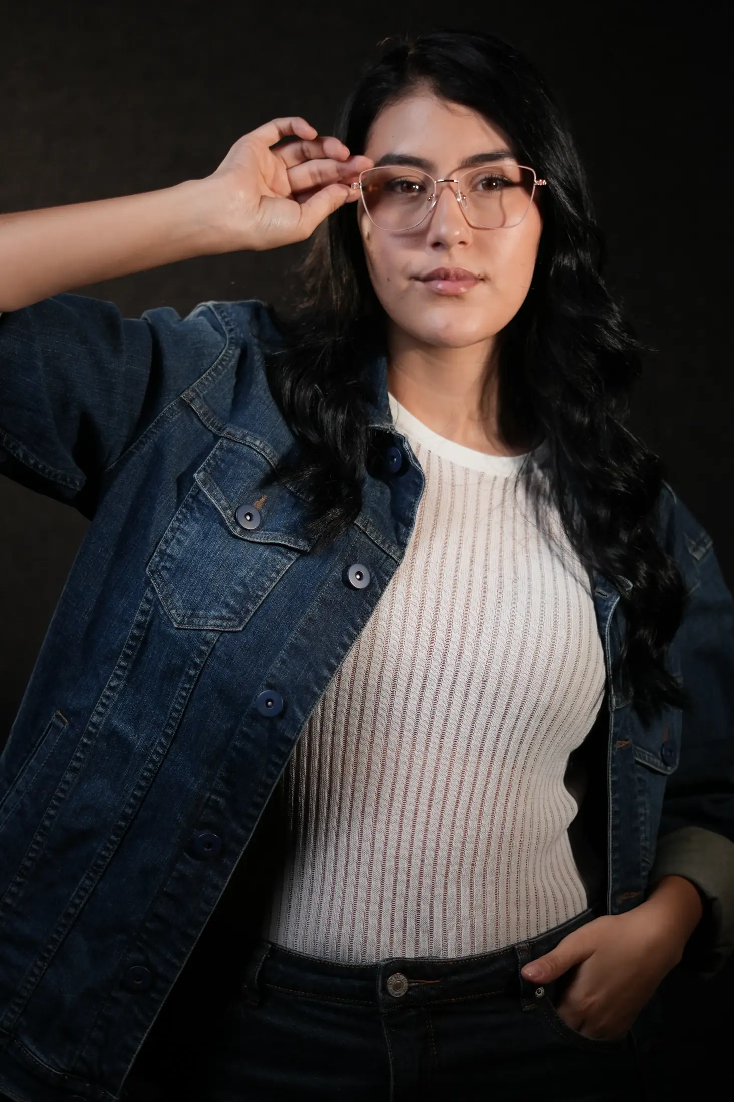 Lentes ojo de gato para mujer oro rosa