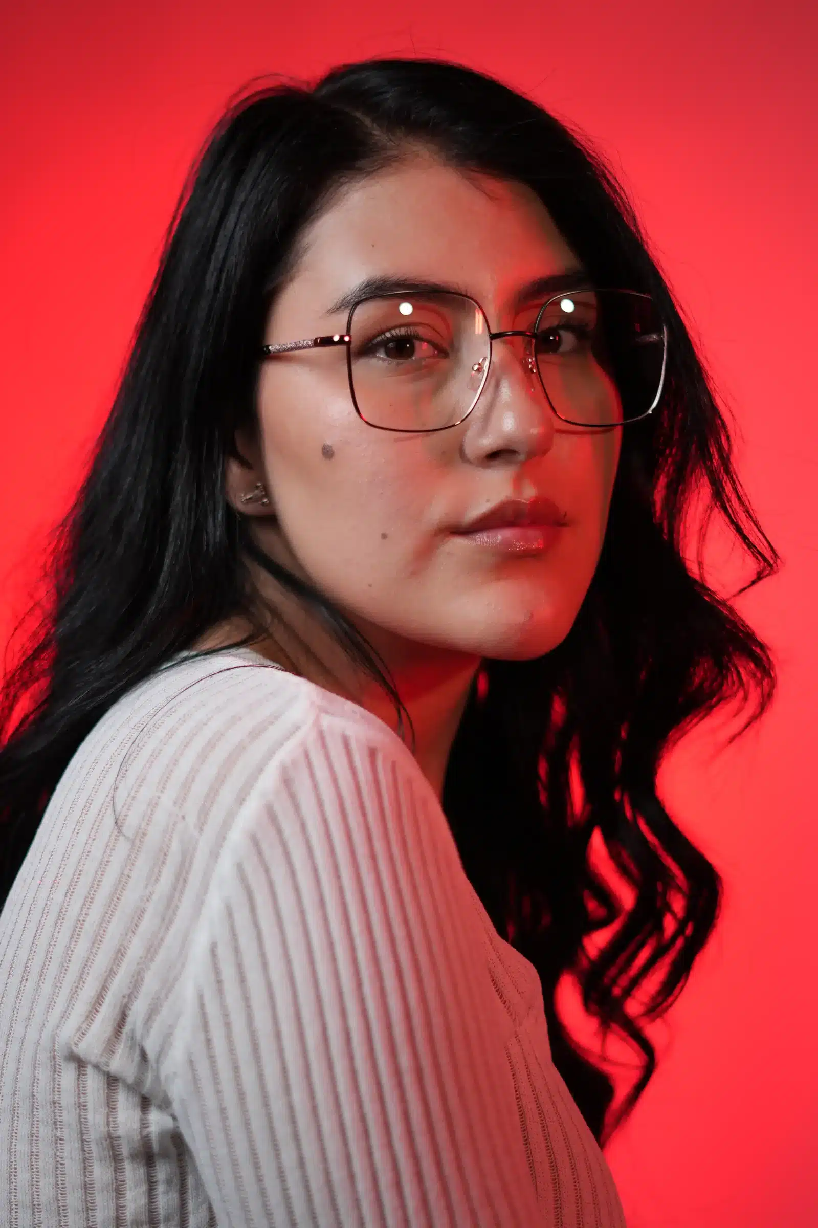 Monturas de gafas cuadradas para mujer oro rosa estilo moderno