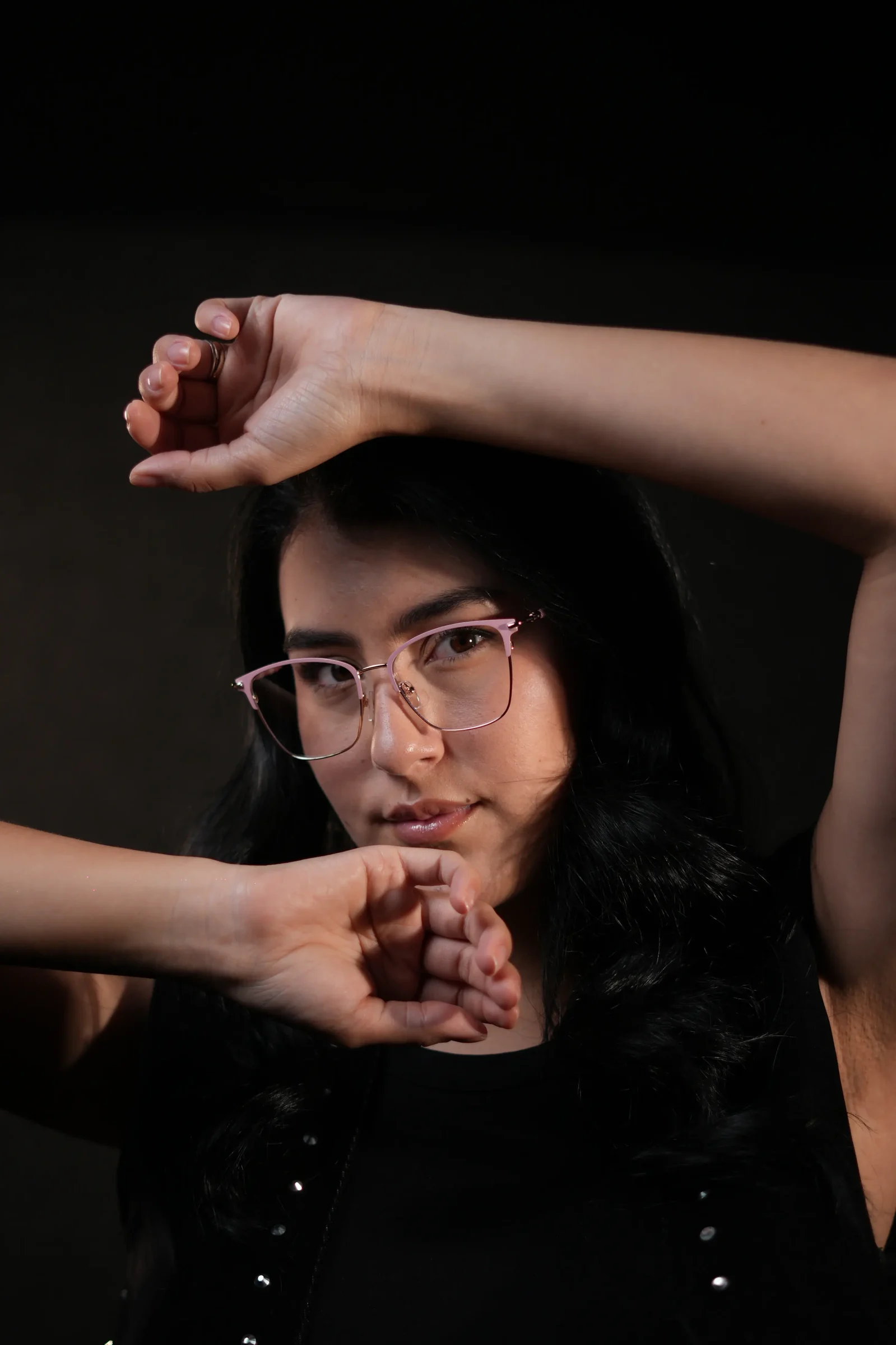 Monturas de gafas cuadradas para mujer rosado