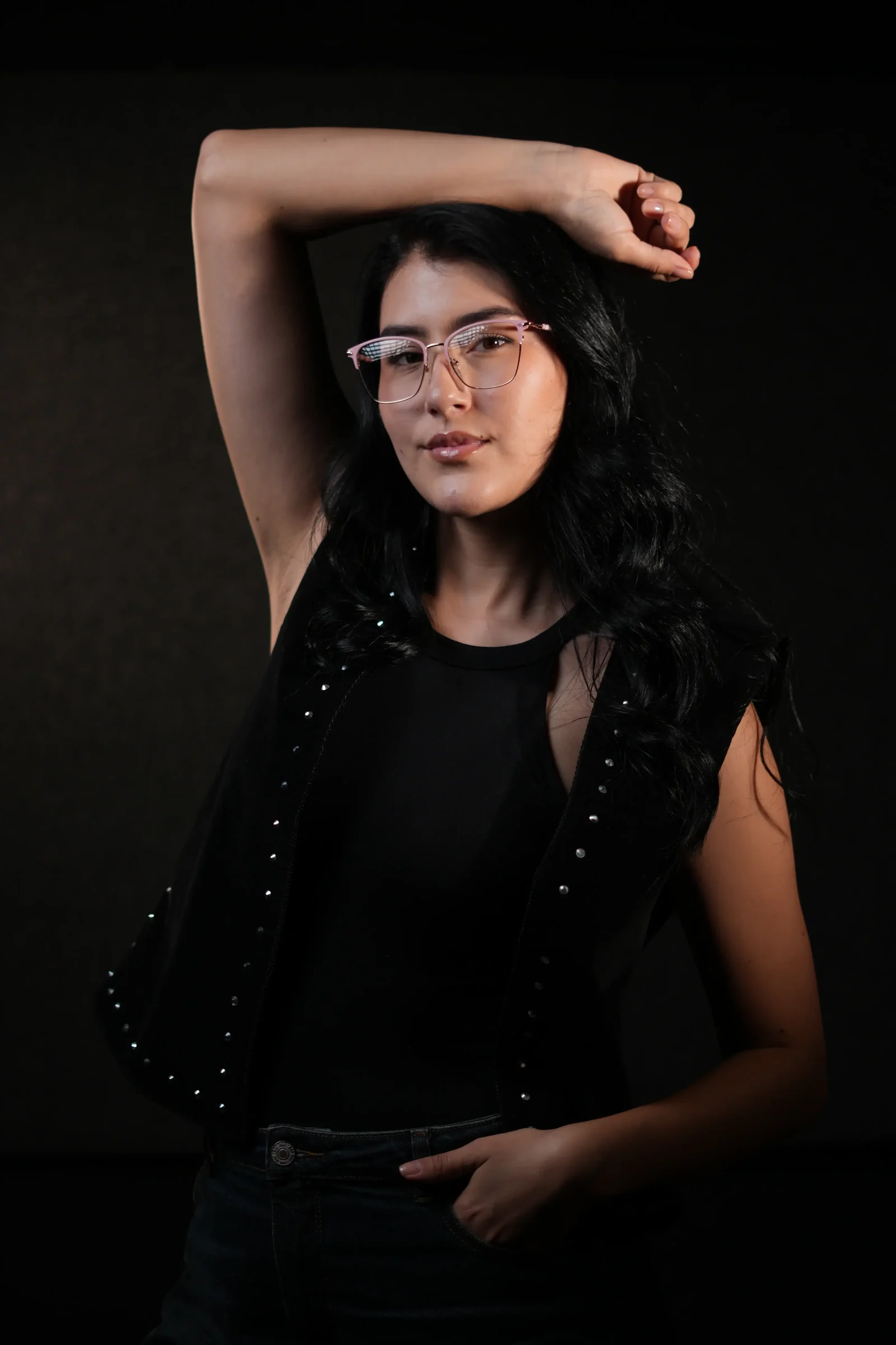 Monturas de lentes para mujer modernas cuadradas rosado