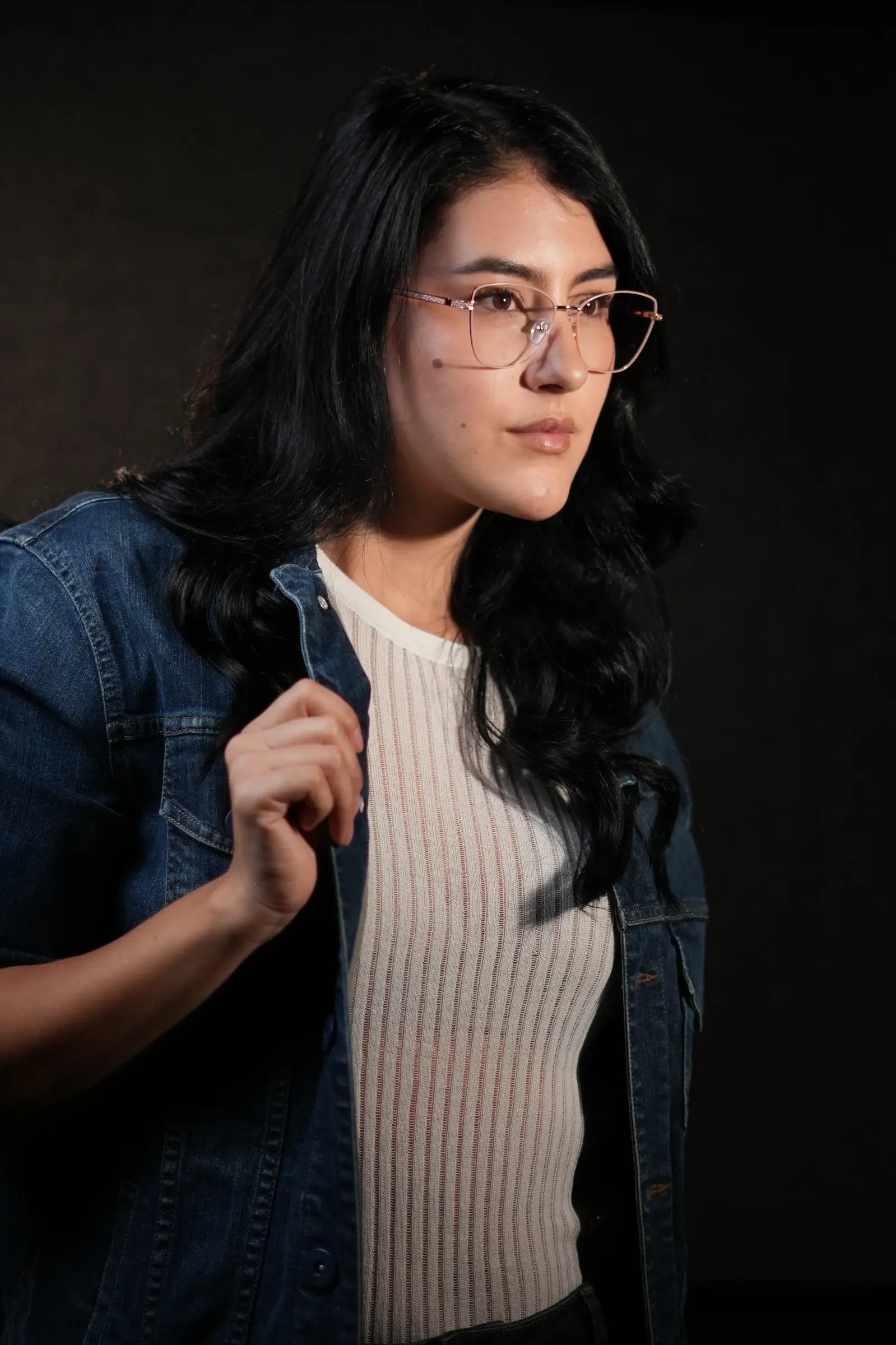 Monturas de lentes para mujer modernas ojo de gato oro rosa